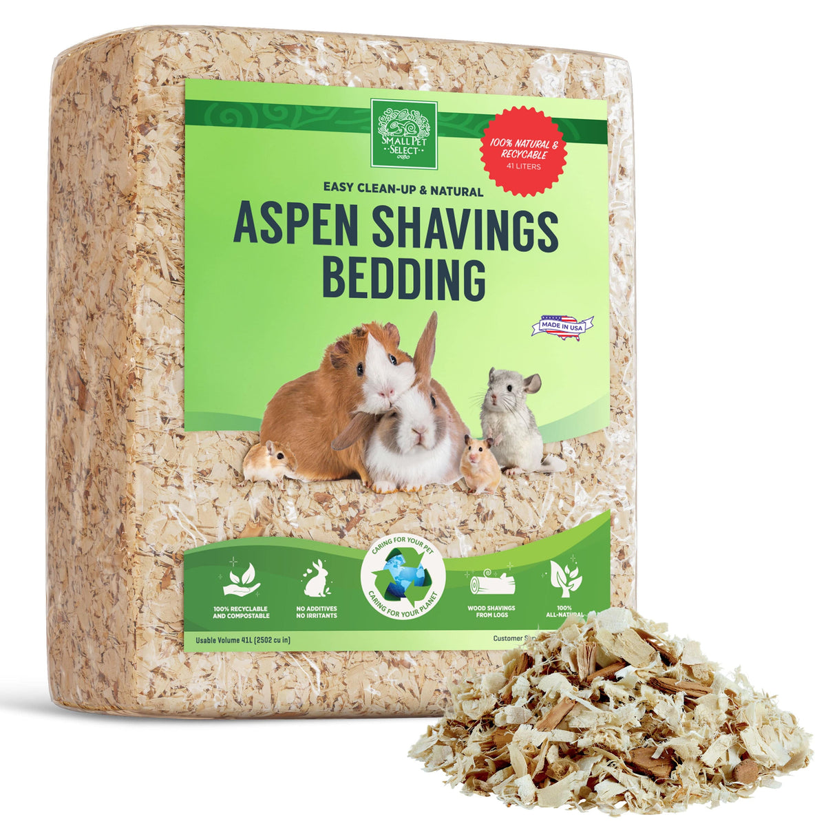 Aspen Shavings Bedding – Small Pet Select UK