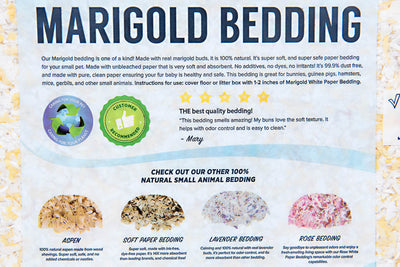 Marigold White Paper Bedding