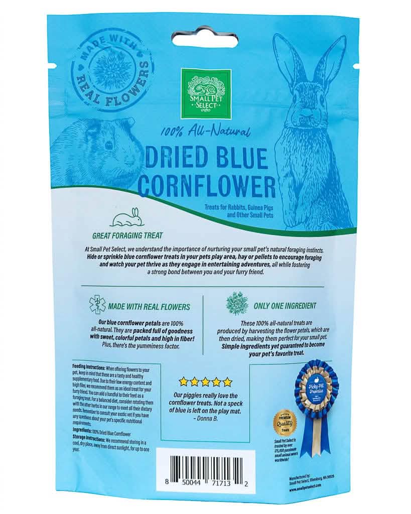 Blue Cornflower – 100% Natural Foraging Treat for Rabbits & Small Pets – 2oz (56g)