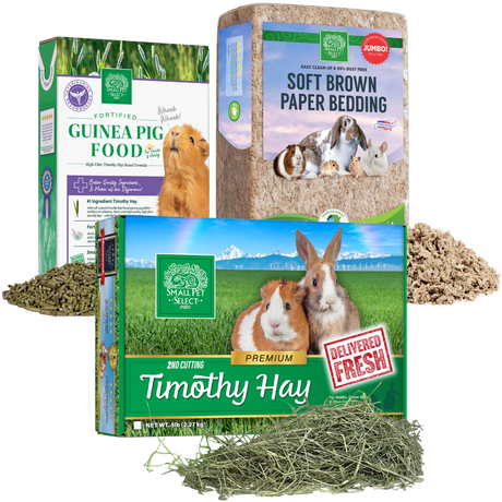 2nd Cut Timothy, Guinea Pig Food Pellets & Bedding