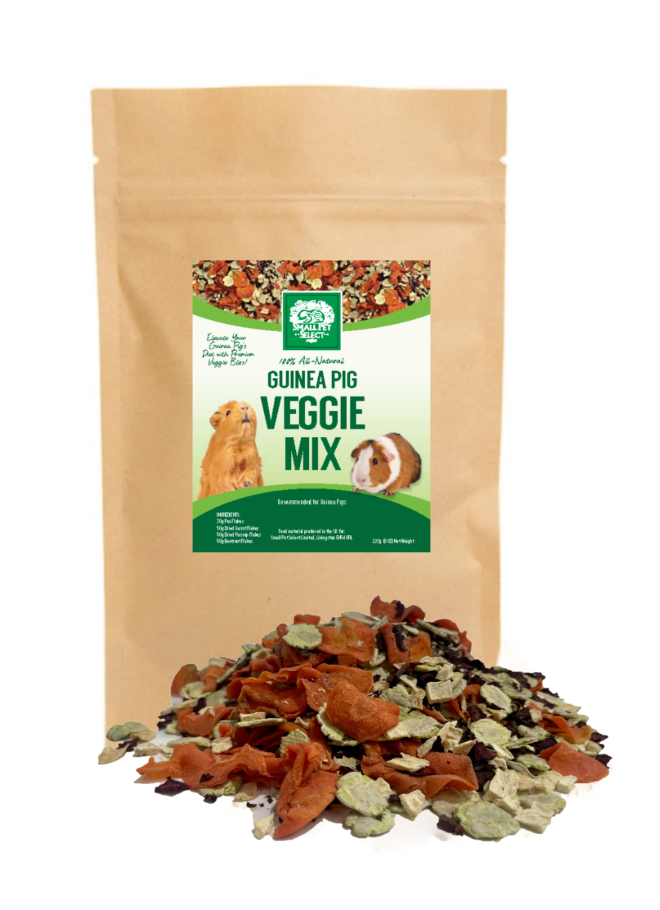 A closer look at Guinea Pig Veggie Morsels