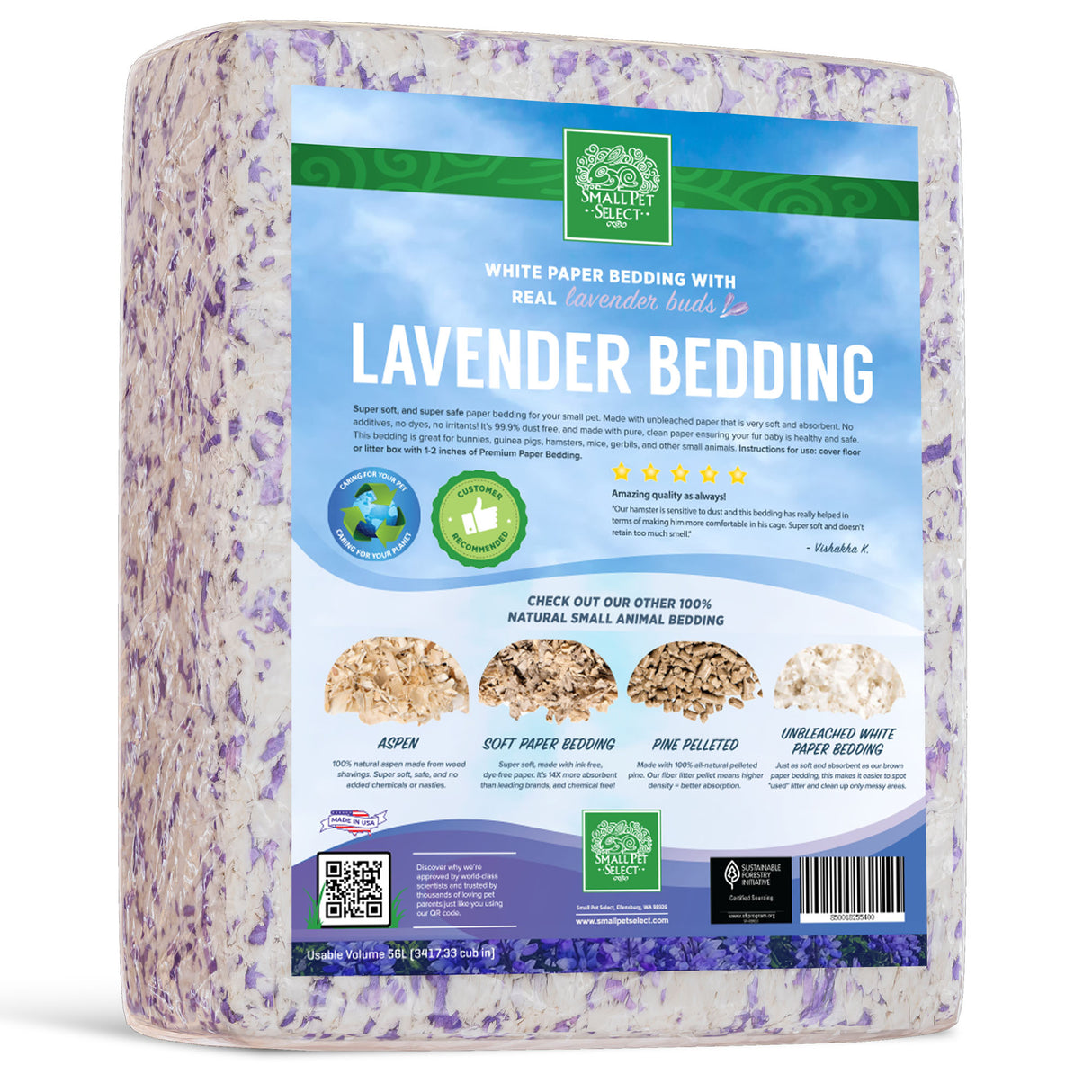 Lavender Unbleached Paper Bedding