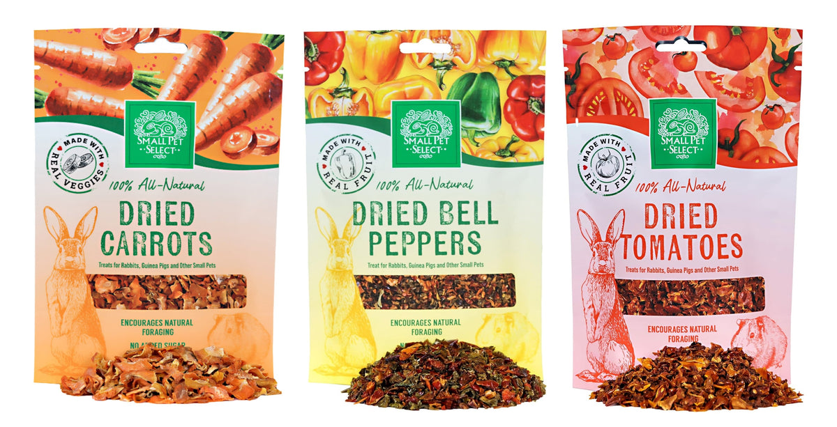 Veggie Sampler Box Veggie Sampler for Small Pets | Dried Tomato, Bell Pepper & Carrot ...